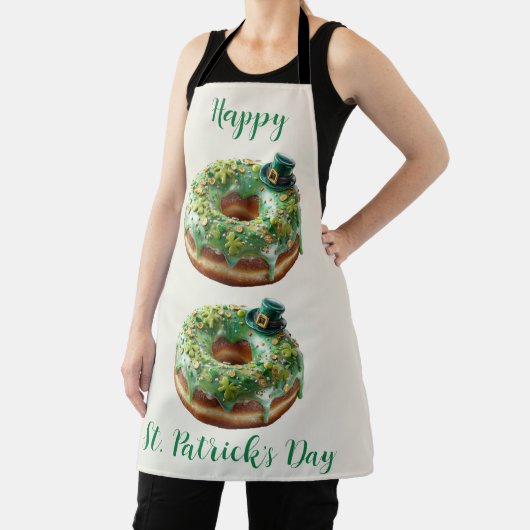 Happy St. Patrick’s Day Donut with Leprechaun Hat Schürze (InSitu)