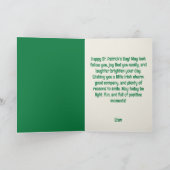 Happy St. Patrick’s Day Elegant Shamrock Karte (Innenseite)