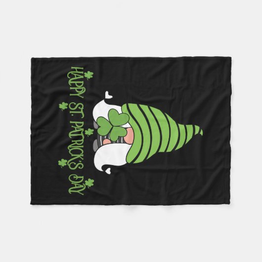 Happy St Patrick S Day Fleecedecke (Vorderseite (Horizontal))