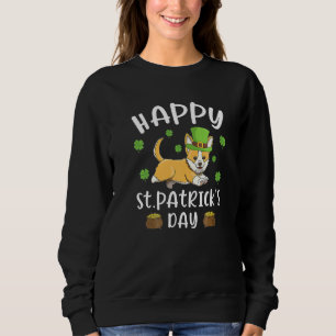Happy St Patrick S Day Funy Saint Patricks Corgi D Sweatshirt