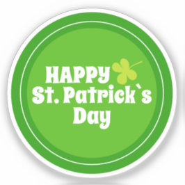 Happy St Patrick`s Day Green Lucky Kleeblatt Aufkleber