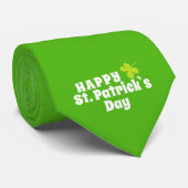 Happy St Patrick`s Day Green Lucky Kleeblatt Krawatte (Gerollt)