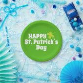 Happy St Patrick`s Day Green Lucky Kleeblatt Pappteller (Party)
