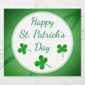 Happy St. Patrick`s Day Irish Green Kleeblatt Bierflaschenetikett (Einzelnes Label)