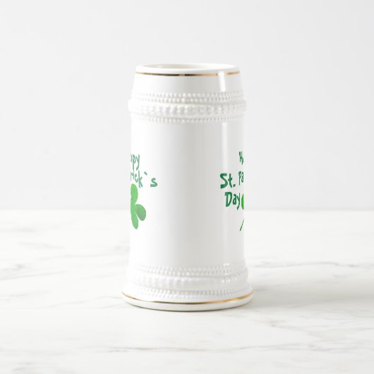 Happy St. Patrick`s Day Irish Green Kleeblatt Bierglas (Mittel)