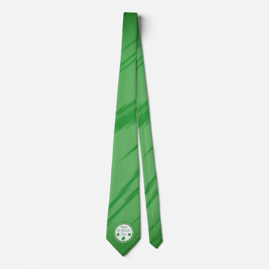 Happy St. Patrick`s Day Irish Green Kleeblatt Krawatte (Vorderseite)