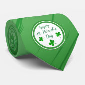 Happy St. Patrick`s Day Irish Green Kleeblatt Krawatte (Gerollt)