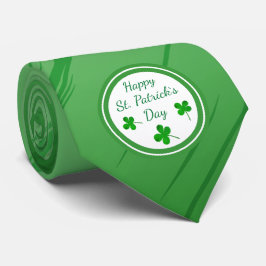 Happy St. Patrick`s Day Irish Green Kleeblatt Krawatte
