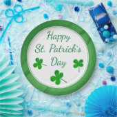 Happy St. Patrick`s Day Irish Green Kleeblatt Pappteller (Party)