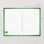 Happy St. Patrick`s Day Irish Green Kleeblatt Postkarte (Rückseite)