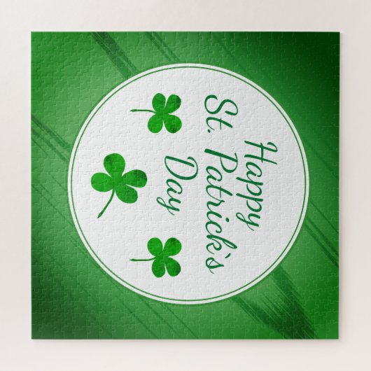 Happy St. Patrick`s Day Irish Green Kleeblatt Puzzle (Horizontal)