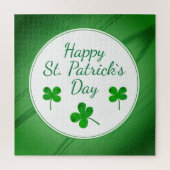 Happy St. Patrick`s Day Irish Green Kleeblatt Puzzle (Vertikal)