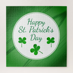 Happy St. Patrick`s Day Irish Green Kleeblatt Puzzle