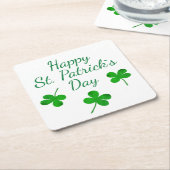 Happy St. Patrick`s Day Irish Green Kleeblatt Rechteckiger Pappuntersetzer (angewinkelt)