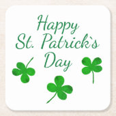 Happy St. Patrick`s Day Irish Green Kleeblatt Rechteckiger Pappuntersetzer (Vorderseite)
