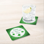 Happy St. Patrick`s Day Irish Green Kleeblatt Rechteckiger Pappuntersetzer (Vor Ort)