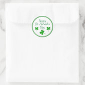 Happy St. Patrick`s Day Irish Green Kleeblatt Runder Aufkleber (Tasche)