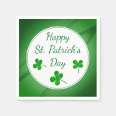 Happy St. Patrick`s Day Irish Green Kleeblatt Serviette (Vorderseite)