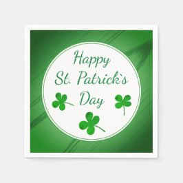 Happy St. Patrick`s Day Irish Green Kleeblatt Serviette