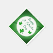 Happy St. Patrick`s Day Irish Green Kleeblatt Serviette (Ecke)