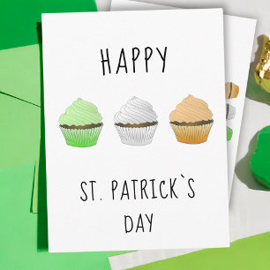 Happy St. Patrick`s Day Irland Color Muffins Postkarte