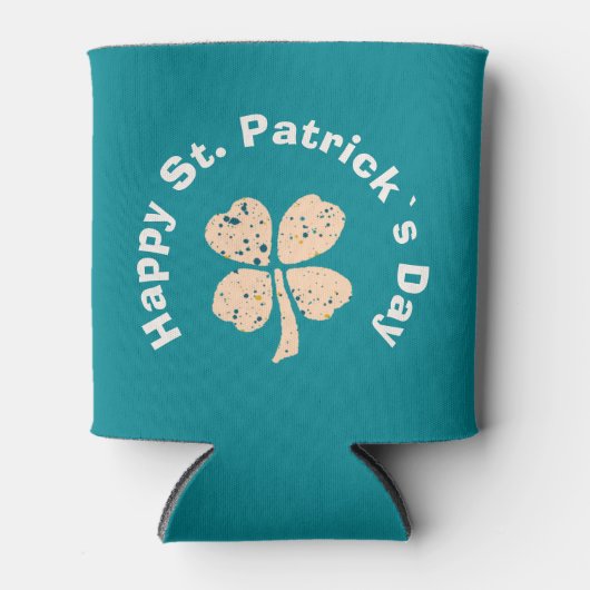 Happy St. Patrick`s Day Kleeblatt Clover Dosenkühler (Vorderseite)