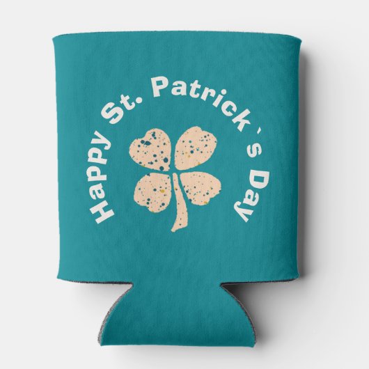 Happy St. Patrick`s Day Kleeblatt Clover Dosenkühler (Rückseite)
