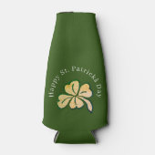 Happy St. Patrick`s Day Kleeblatt Clover Flaschenkühler (Vorderseite)