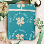 Happy St. Patrick`s Day Kleeblatt Clover Geschenkpapier
