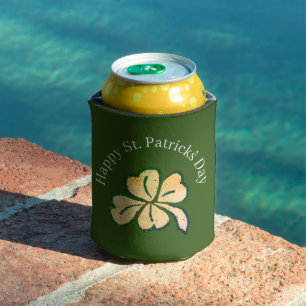Happy St. Patrick`s Day Kleeblatt Clover Green Dosenkühler