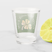 Happy St. Patrick`s Day Kleeblatt Clover Green Schnapsglas (Rückseite)
