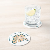 Happy St. Patrick`s Day Kleeblatt Clover Runder Pappuntersetzer (Vor Ort)