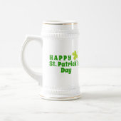 Happy St Patrick`s Day Kleeblatt Green Bierglas (Links)