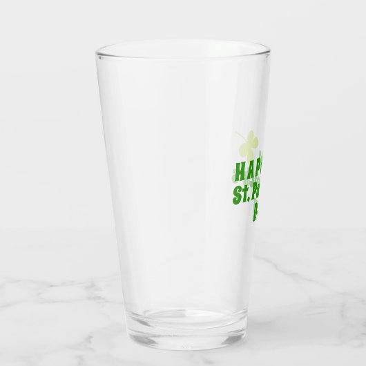 Happy St Patrick`s Day Kleeblatt Green Glas (Rechts)