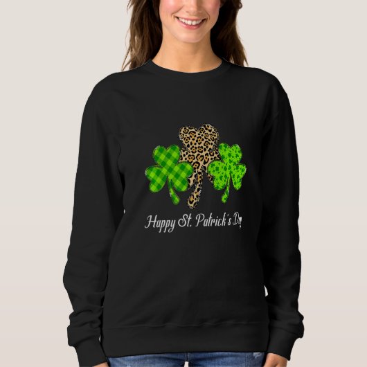 Happy St. Patrick S Day Kleeblatts Buffalo Pla Sweatshirt (Vorderseite)