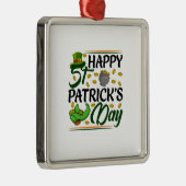 Happy St Patrick S Day Ornament Aus Metall (Rechts)