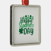 Happy St Patrick S Day Ornament Aus Metall (Rechts)