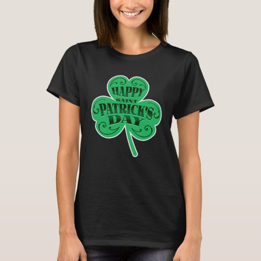 Happy St Patrick s Day Shamrock Catholic Saint Pat T-Shirt (Vorderseite)