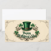 Happy St. Patrick’s Day Shamrock Design (Vorne/Hinten)