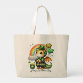 Happy St. Patrick’s Day Tote Bag Jumbo Stoffbeutel (Rückseite)