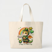 Happy St. Patrick’s Day Tote Bag Jumbo Stoffbeutel (Vorne)