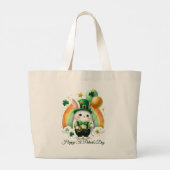 Happy St. Patrick’s Day Tote Bag Jumbo Stoffbeutel (Rückseite)
