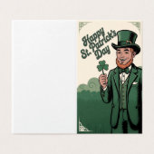 Happy St. Patrick’s Day Vintage Leprechaun (Außenseite Aufgefaltet)