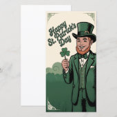 Happy St. Patrick’s Day Vintage Leprechaun (Vorne/Hinten)