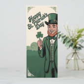 Happy St. Patrick’s Day Vintage Leprechaun (Stehend Vorderseite)