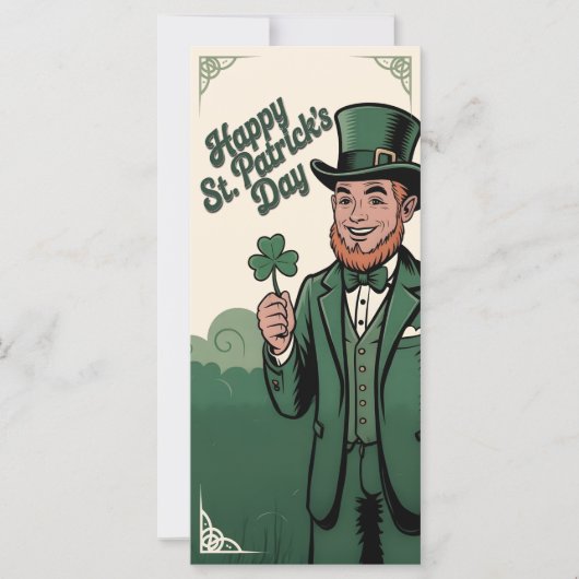 Happy St. Patrick’s Day Vintage Leprechaun (Vorderseite)