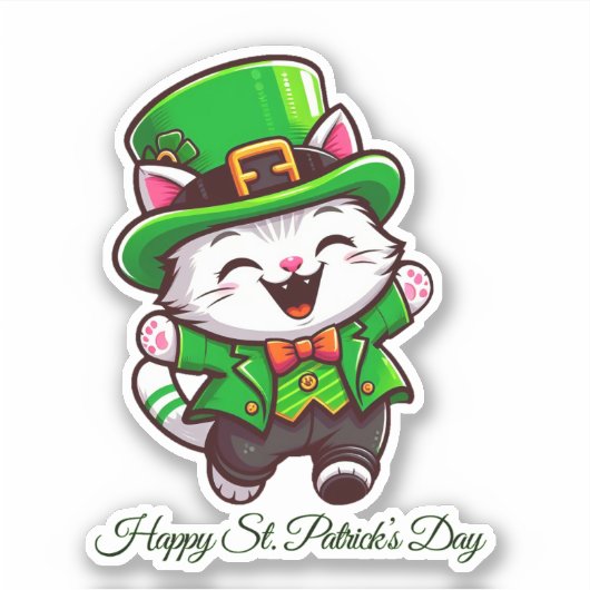 Happy St. Patrick’s Sticker (Vorderseite)