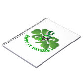 Happy St Patricks beängstigender Clown Notizblock (Linke Seite)