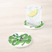 Happy St Patricks beängstigender Clown Sandstein Untersetzer (Seite)