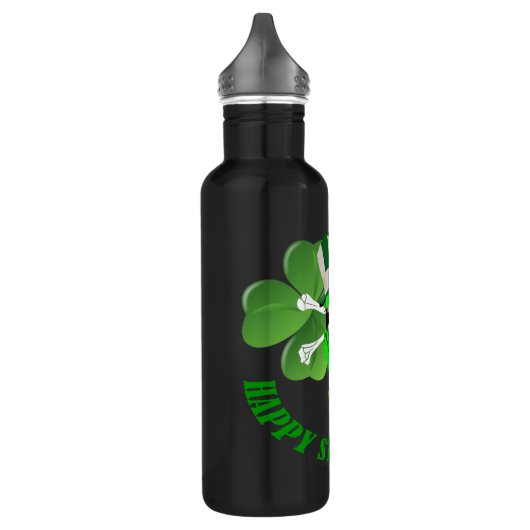 Happy St Patricks beängstigender Clown Trinkflasche (Links)